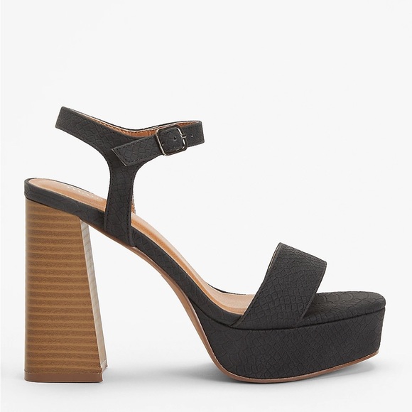 Faux Python Platform Heels - Picture 2 of 4